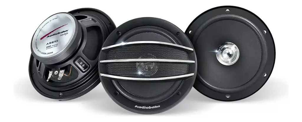 Juego De Bocinas Dual Cone 6.5puLG 500w Audiobahn As61d Color Negro