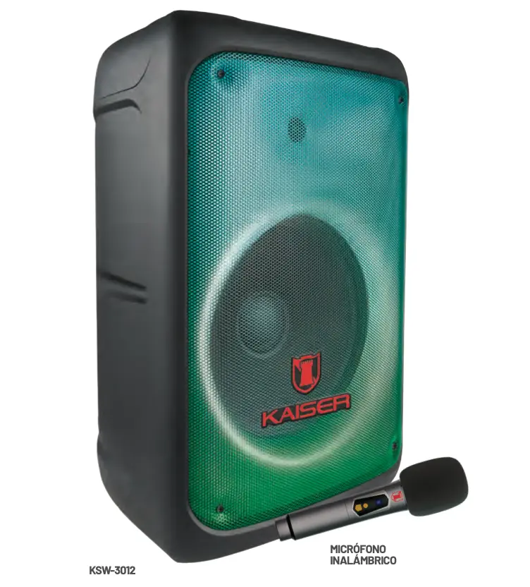 Bafle profesional recargable 12” 16,000W y micrófono Bluetooth