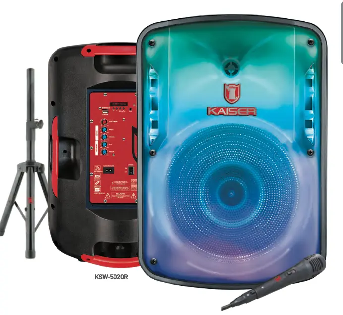 Bafle profesional recargable 15” 25,000W KSW-5020R
