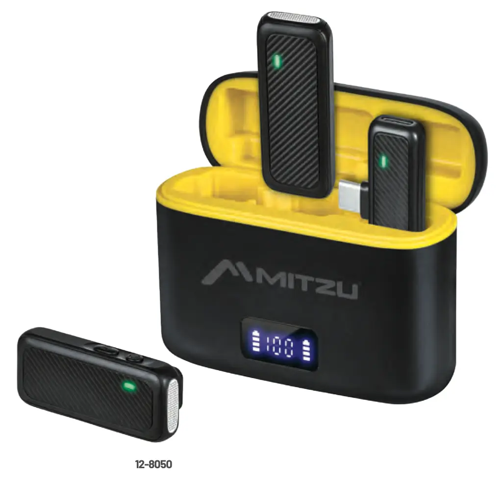 Set de micrófonos wireless lavalier con base de carga 12-8050