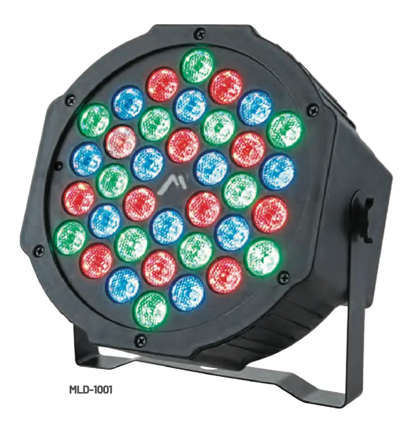 Luz par 64, 36 leds RGB audio rítmica 20W