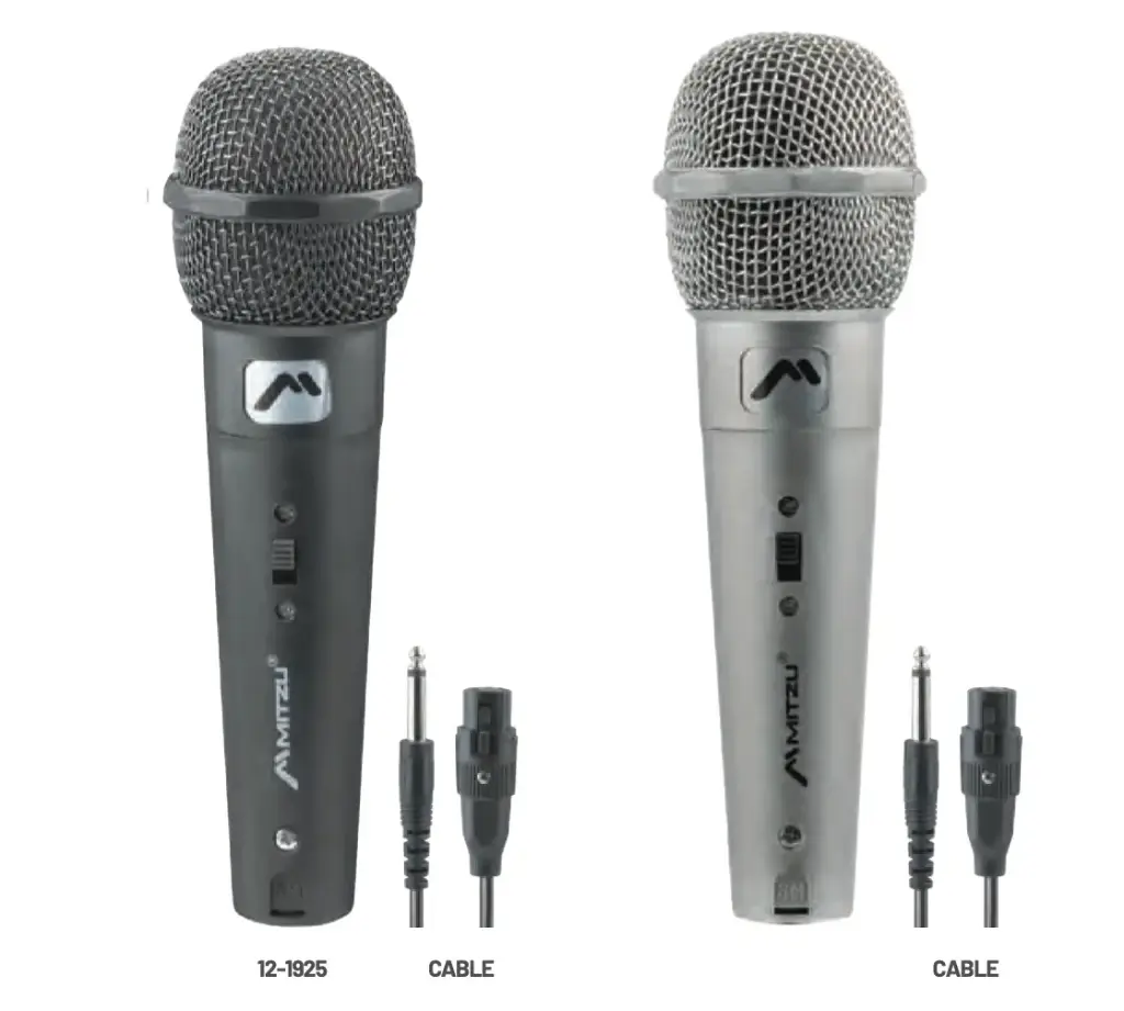 Kit de micrófonos alámbricos y unidireccionales para karaoke