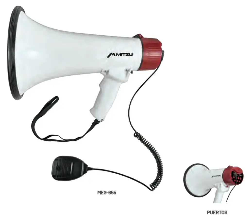 Megáfono recargable 600m de alcance MEG-655