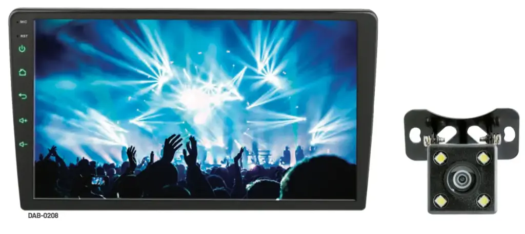Autoestéreo con pantalla touch, Bluetooth®, CarPlay y Android Auto DAB-0208