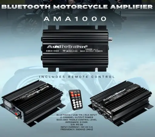 Amplificador Para Moto Audiobahn Ama1000