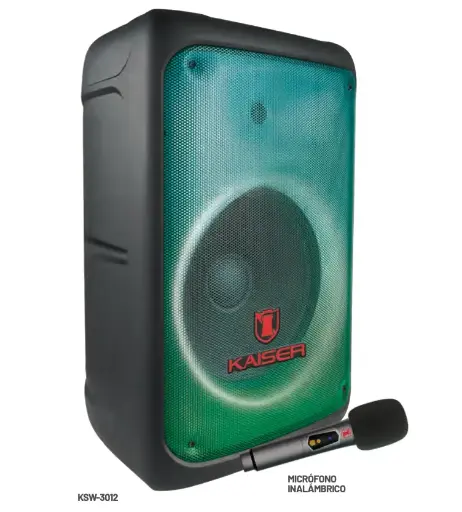 Bafle profesional recargable 12” 16,000W y micrófono Bluetooth
