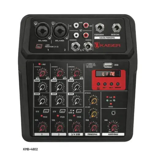 Mezcladora músical Bluetooth® 4 canales KMB-4802