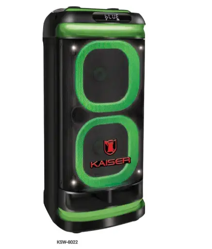 Bafle portátil recargable 2 x 6,5” de 20, 000W KSW-8022