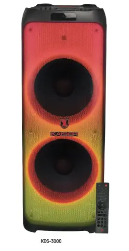 Bafle profesional recargable 2 x 15” 65,000W KDS-3000