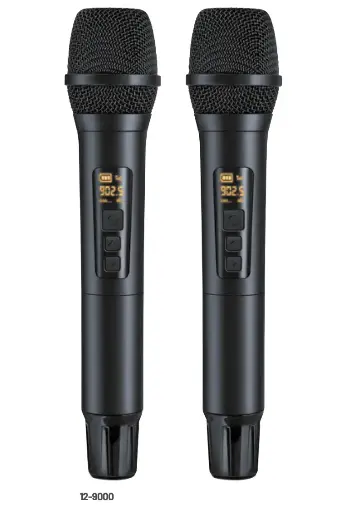 Set de micrófonos inalámbricos UHF 12-9000