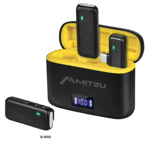 Set de micrófonos wireless lavalier con base de carga 12-8050
