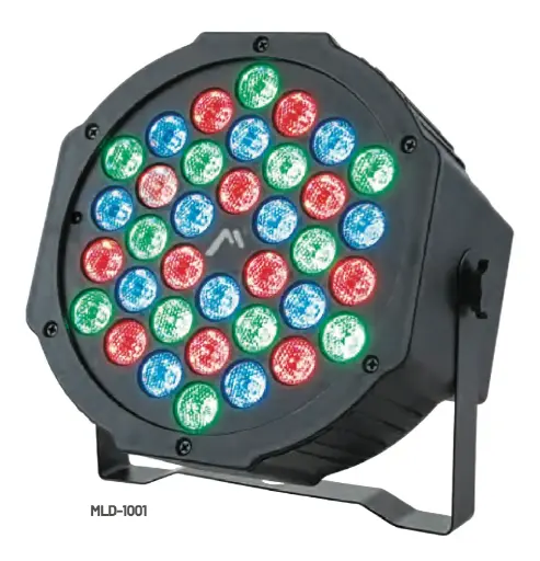 Luz par 64, 36 leds RGB audio rítmica 20W