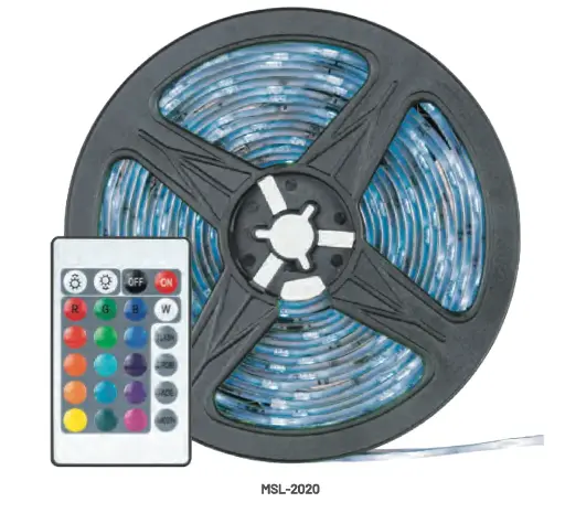 Tira de LED RGB con control remoto