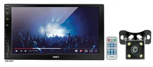 Autoestéreo con pantalla touch, Bluetooth®, CarPlay y Android Auto DAB-0207