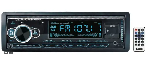 Autoestéreo digital FM con Bluetooth®, puertos USB y manos libres DAB-0202